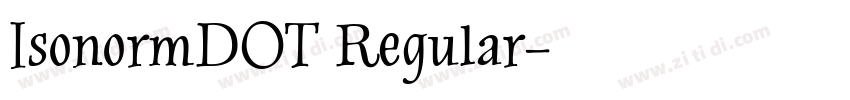 IsonormDOT Regular字体转换